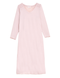 Pure Cotton Broderie Long Nightdress