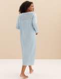 Pure Cotton Broderie Long Nightdress