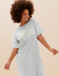 2pk Cotton Rich Printed Long Nightdresses