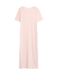 Long Cotton Modal Stripe Minishirt