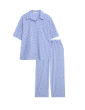 Floral Collared Neck Pyjama Set