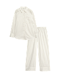 Pure Cotton Striped Revere Pyjama Set