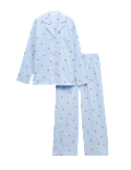 Cotton Modal Seersucker Printed Pyjama Set