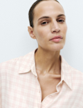Brushed Cotton Blend Checked Nightshirt
