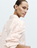 Brushed Cotton Blend Checked Nightshirt