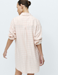 Brushed Cotton Blend Checked Nightshirt