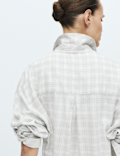 Brushed Cotton Blend Checked Nightshirt