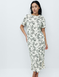 Cotton Modal Printed Long Nightdress
