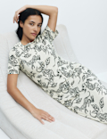 Cotton Modal Printed Long Nightdress