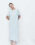 Cotton Modal Printed Long Nightdress