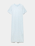Cotton Modal Printed Long Nightdress