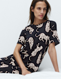 Cotton Modal Printed Long Nightdress