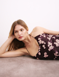Satin Floral Nightdress