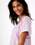 Pure Cotton Broderie Nightdress