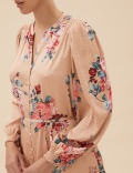 Floral Satin Long Nightdress