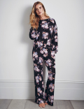 Jersey Floral Print Pyjama Set