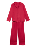 Satin Revere Collar Pyjama Set