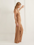 Ribbed Wide Leg Lounge Bottoms