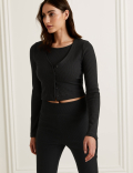 Ribbed Kick Flare Lounge Trousers