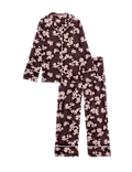 Satin Floral Print Pyjama Set