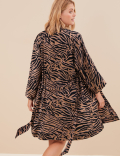 Dream Satin™ Zebra Short Dressing Gown