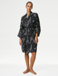 Dream Satin™ Printed Kimono Wrap