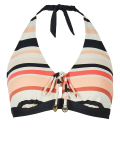 Striped Triangle Bikini Top