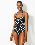 Secret Slimming™ Spotted Bandeau Swimsuit