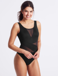 Mesh Insert Swimsuit