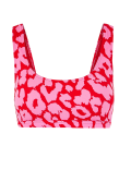 Animal Print Scoop Neck Bikini Top