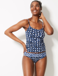 Printed Roll Top Bikini Bottoms