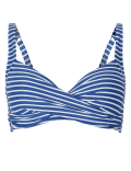 Striped Plunge Bikini Top