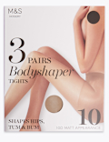 3pk 10 Denier Body Shaper Tights