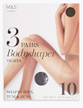 3pk 10 Denier Body Shaper Tights