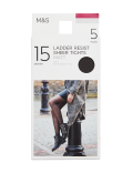 5pk 15 Denier Ladder Resist Matt Tights