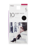 5pk 10 Denier Tights