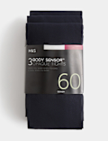 3pk 60 Denier Body Sensor&trade; Tights