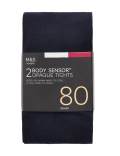 2pk 80 Denier Body Sensor™ Tights