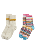 2pk Thermal Ankle High Socks with Wool