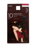 3pk 10 Denier Energising Sheer Tights