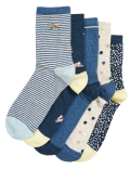 5pk Cotton Rich Ankle High Socks