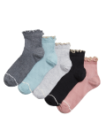 5pk Cotton Rich Ruffle Anklet Socks
