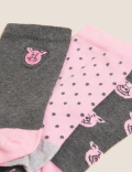 5pk Cotton Rich Percy Pig™ Ankle High Socks