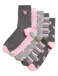 5pk Cotton Rich Percy Pig™ Ankle High Socks