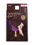 3pk 20 Denier Energising Sheer Tights