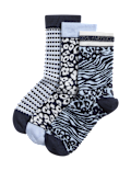 3pk Sparkle Patterned Ankle High Socks