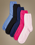 5 Pack Cotton Rich Ankle High Socks