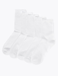 5 Pack Cotton Rich Ankle High Socks