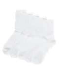 5 Pack Cotton Rich Ankle High Socks
