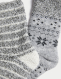 2pk Fairisle Cosy Thermal Socks